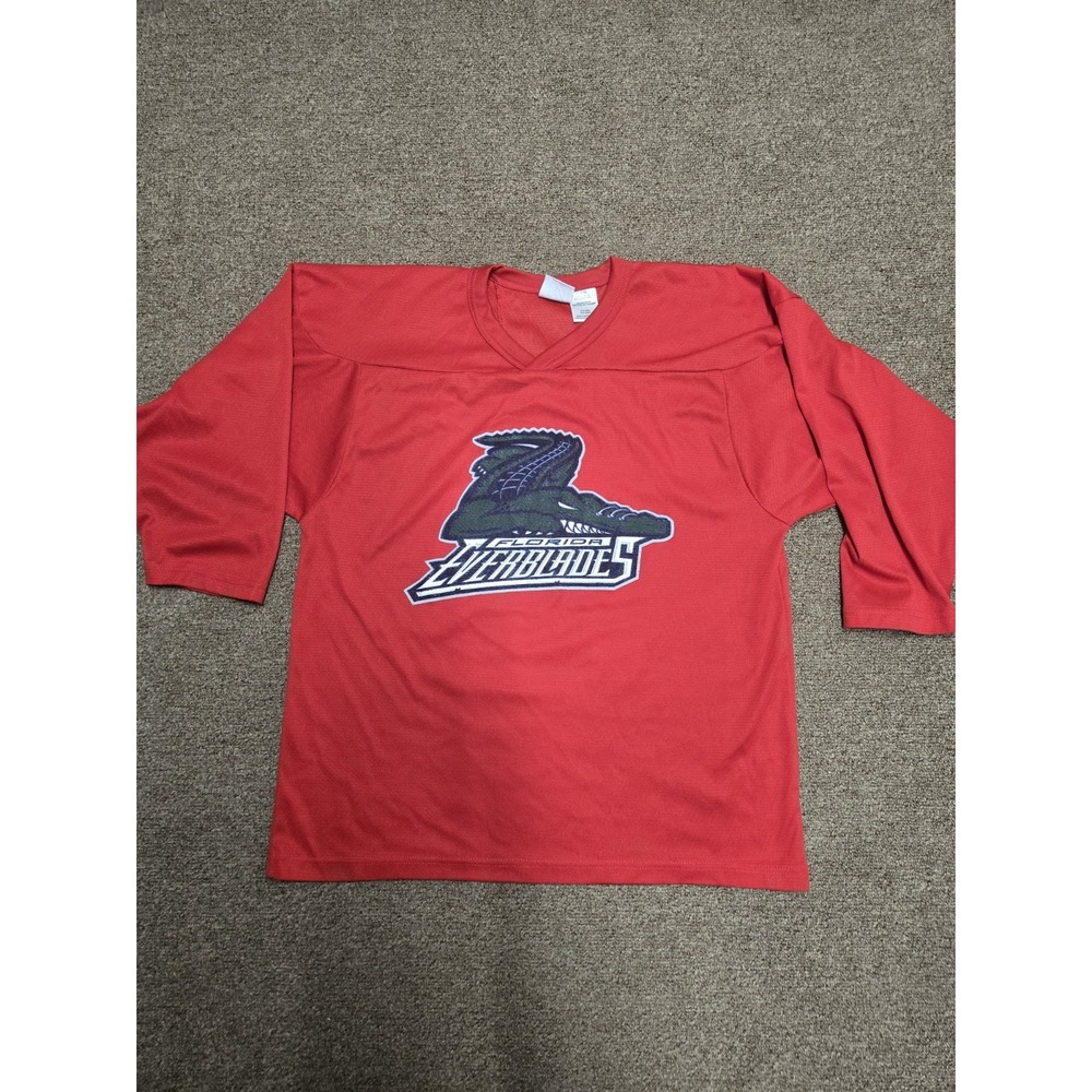 Florida Everblades‎ Vintage ECHL Red Hockey Jersey Men's L/XL Rare